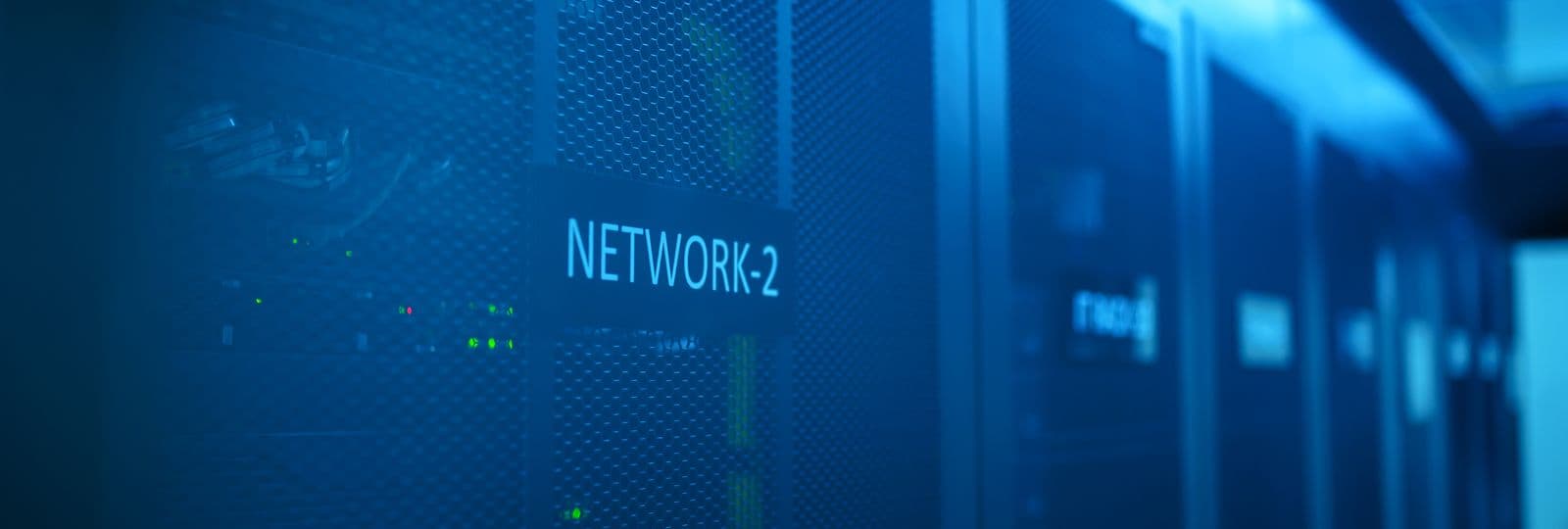 Network server racks in a data centre